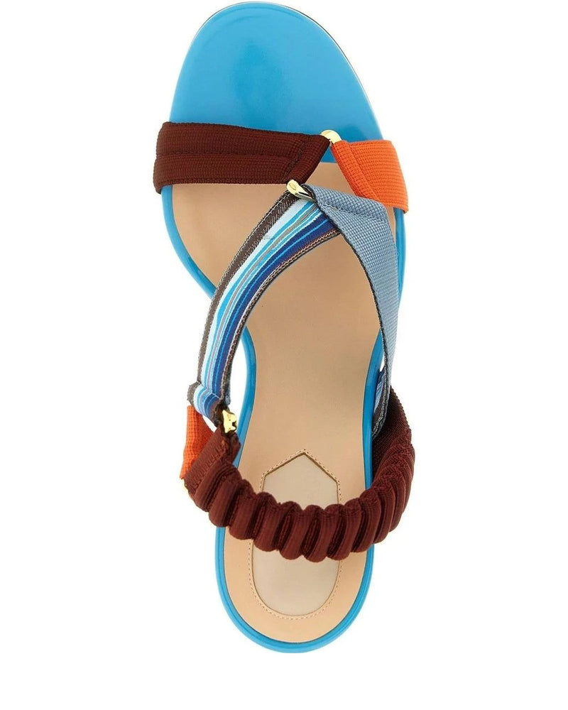 Fendi Sandals in multicolor, Viscose — view 4