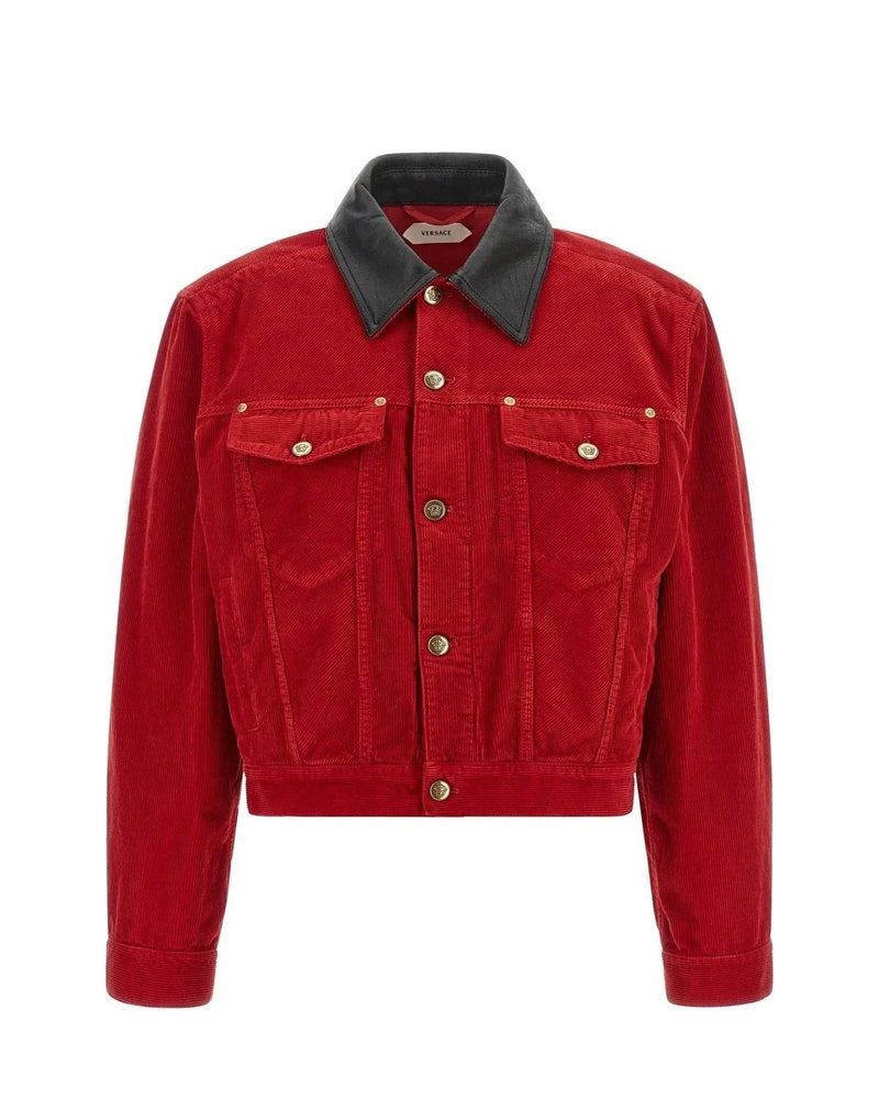 Versace Trucker Jacket in red