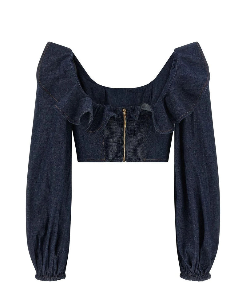 Zimmermann Blouse in blue, Cotton — view 2