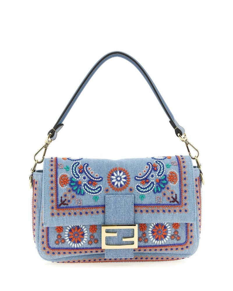 Fendi Shoulder Bag in blue, Cotton