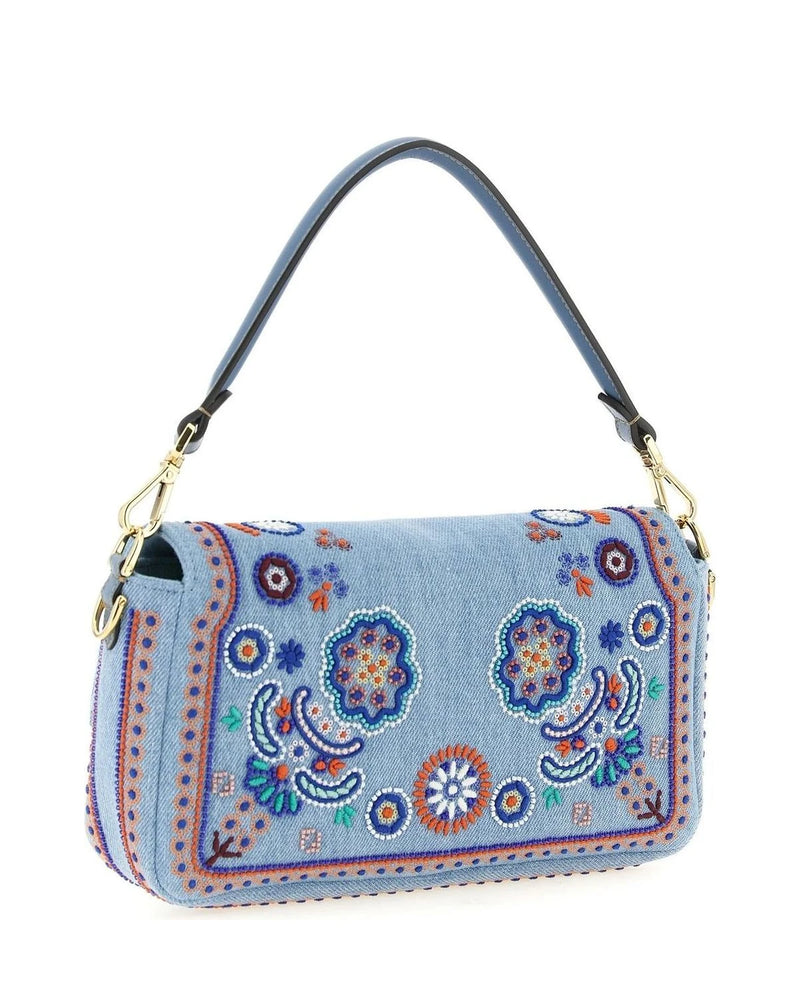 Fendi Shoulder Bag in blue, Cotton — view 2