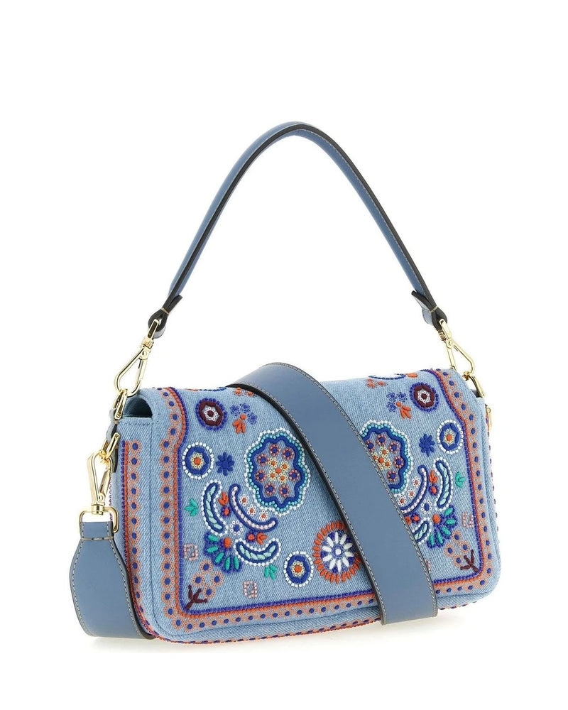 Fendi Shoulder Bag in blue, Cotton — view 3
