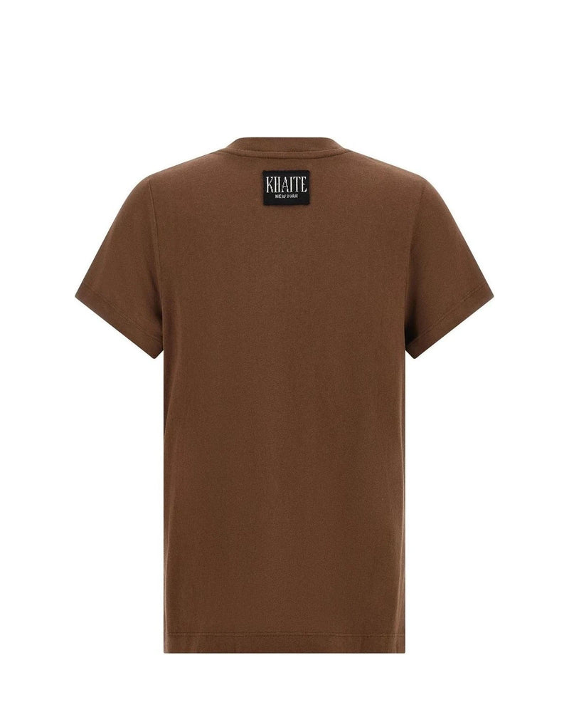Khaite T-Shirt in brown, Cotton — view 2