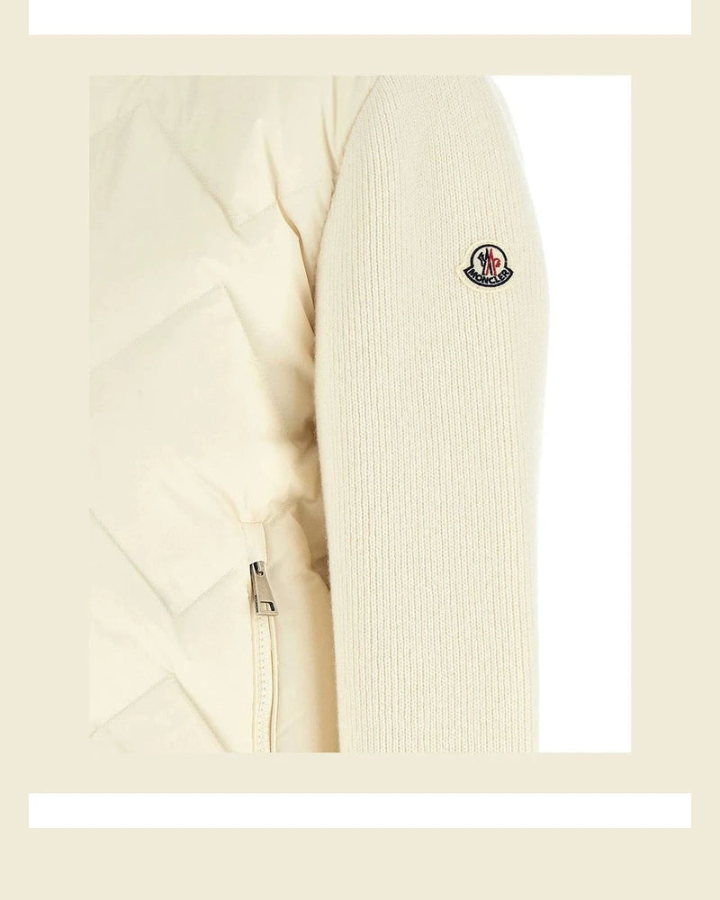 Moncler Cardigan in white, Polyester — view 4