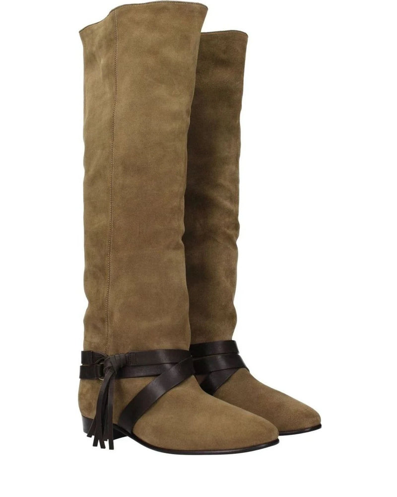 Isabel Marant Knee High Boots in green — view 2