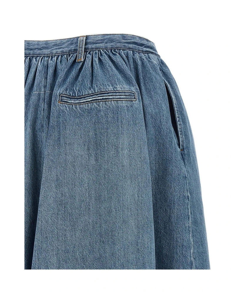 MM6 Maison Margiela Denim Short in blue, Cotton — view 4