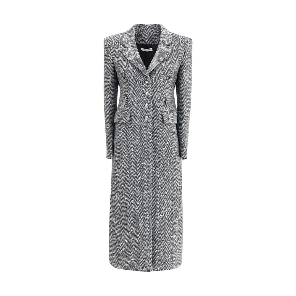 Alessandra Rich Tweed Long Coat