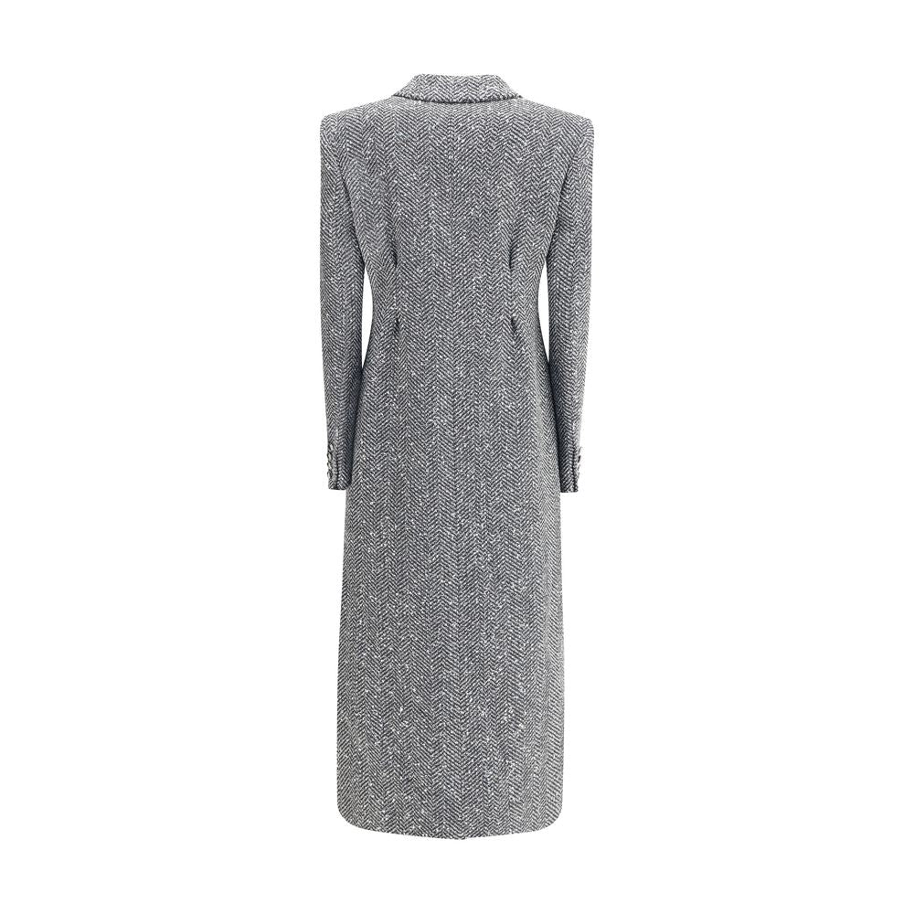 Alessandra Rich Tweed Long Coat