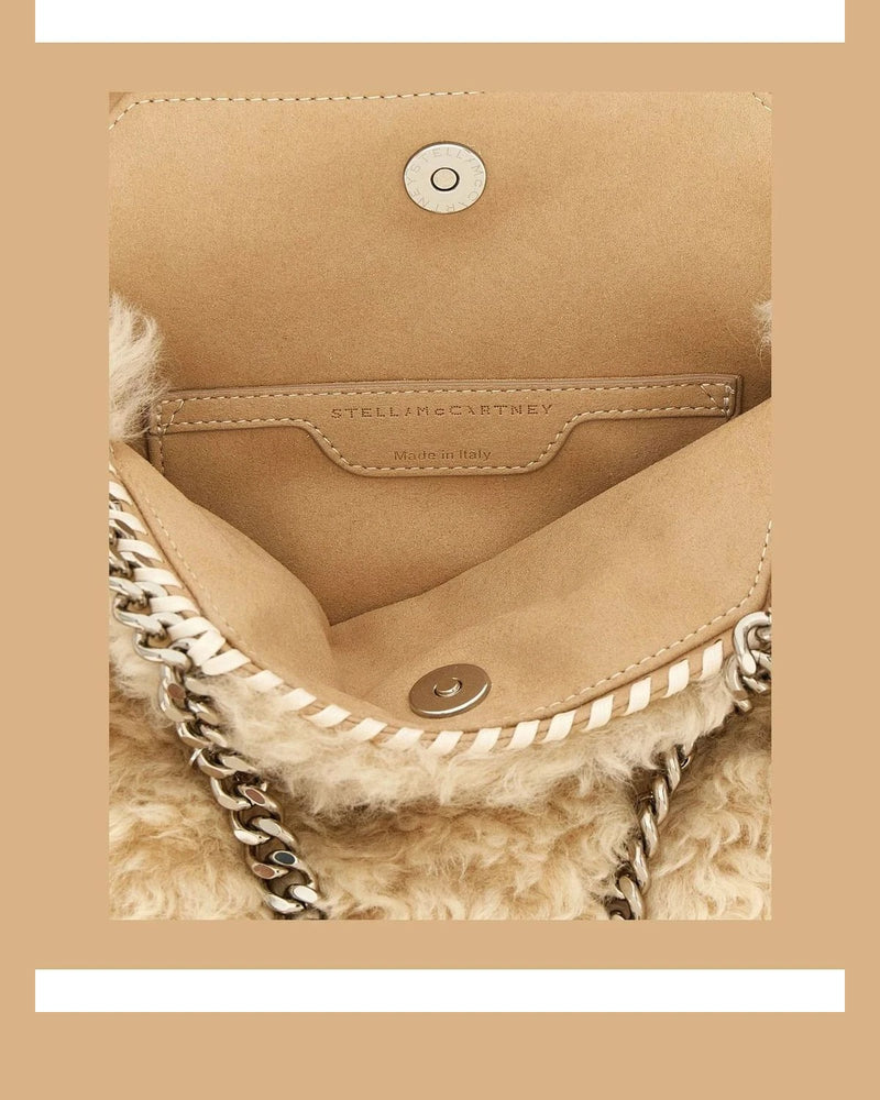 Stella McCartney Satchel Bag in beige, Polyester — view 4