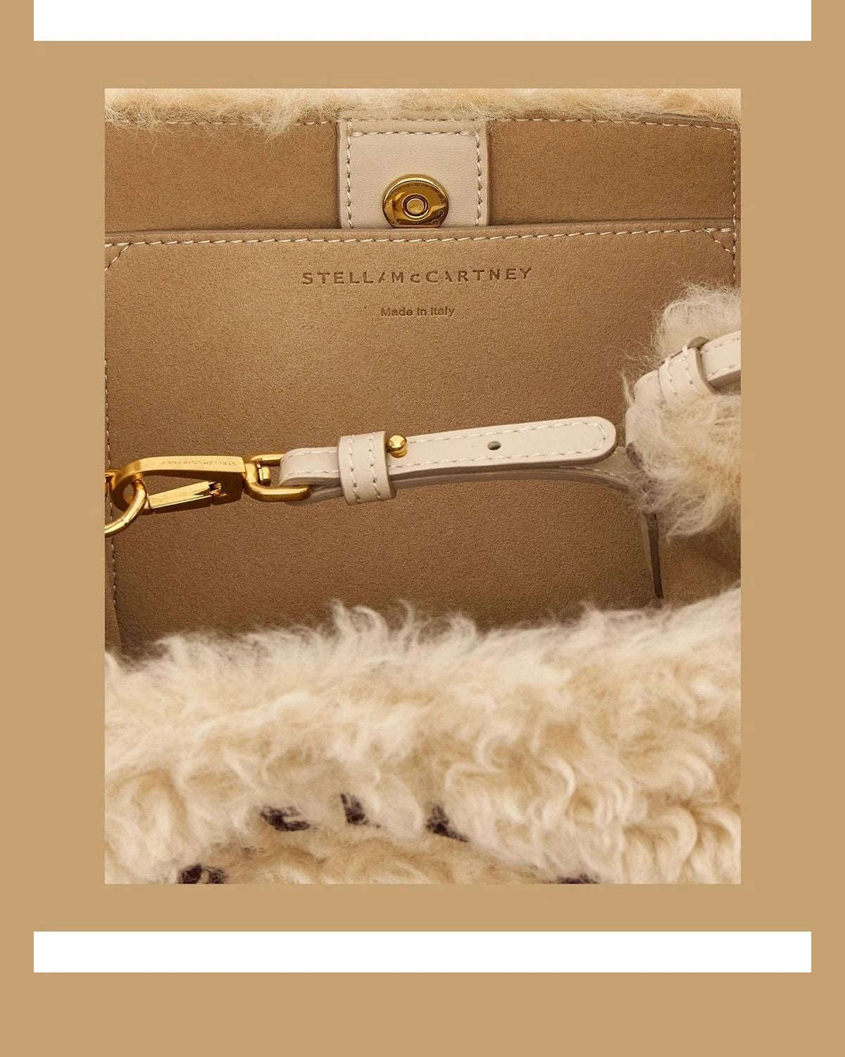 Stella McCartney Shoulder Bag in beige, Polyester — view 4