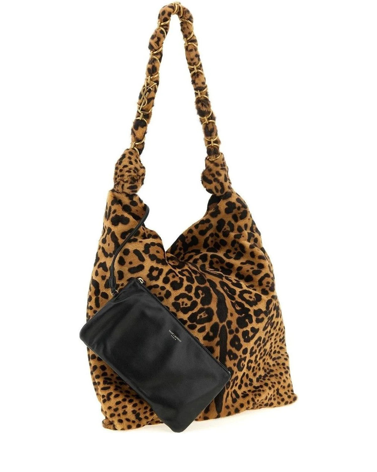 Saint Laurent Hobo Bag in brown, Calfskin Leather — view 3