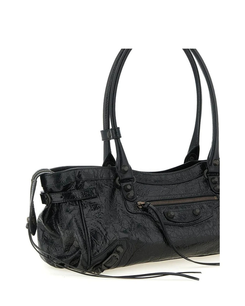 Balenciaga Shoulder Bag in black, Lamb Leather — view 3