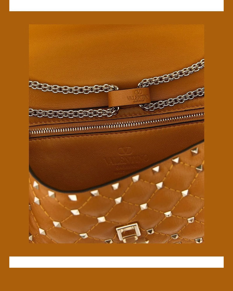 Valentino Garavani Shoulder Bag in orange, Goat Leather — view 4