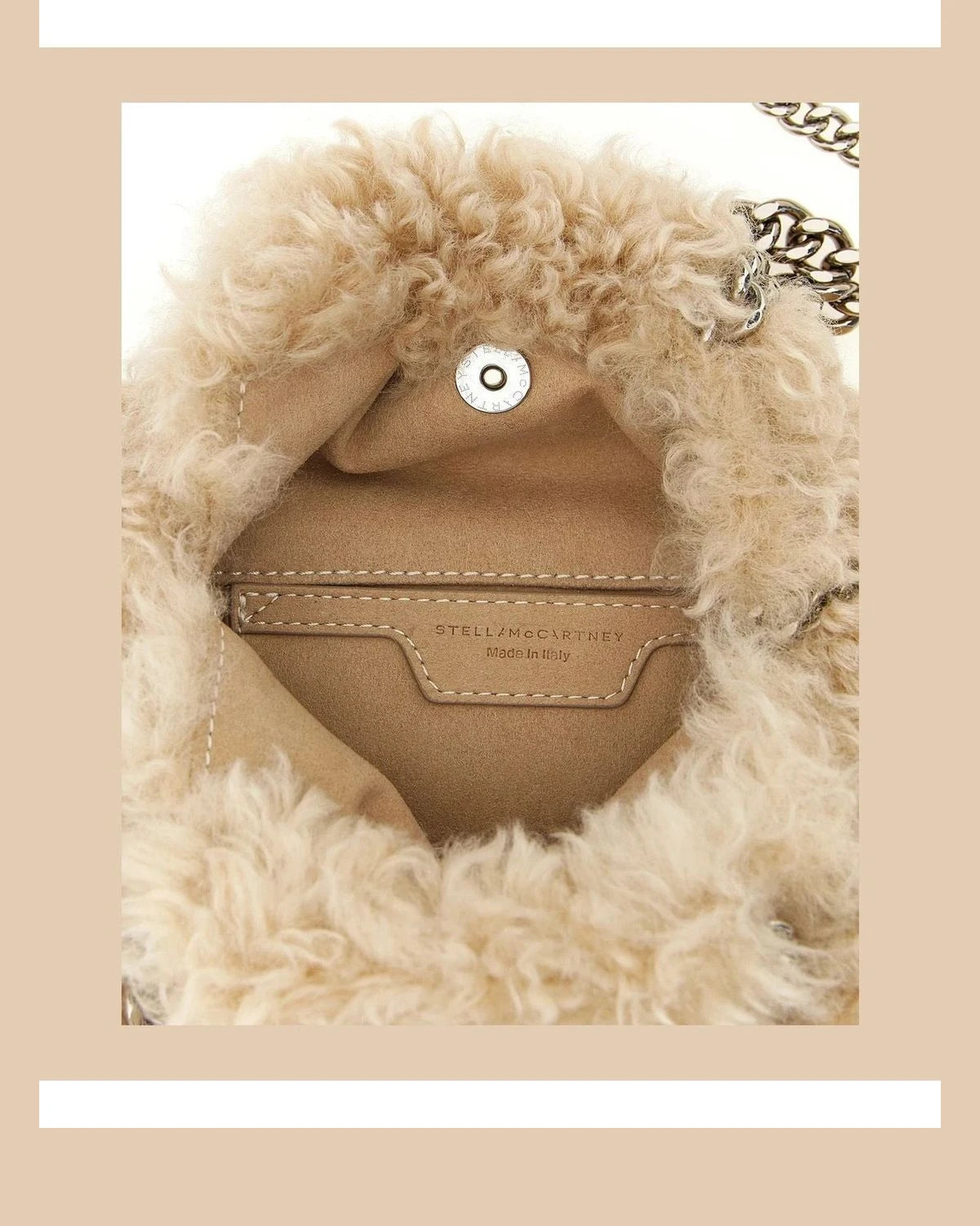 Stella McCartney Hobo Bag in beige, Polyester — view 4