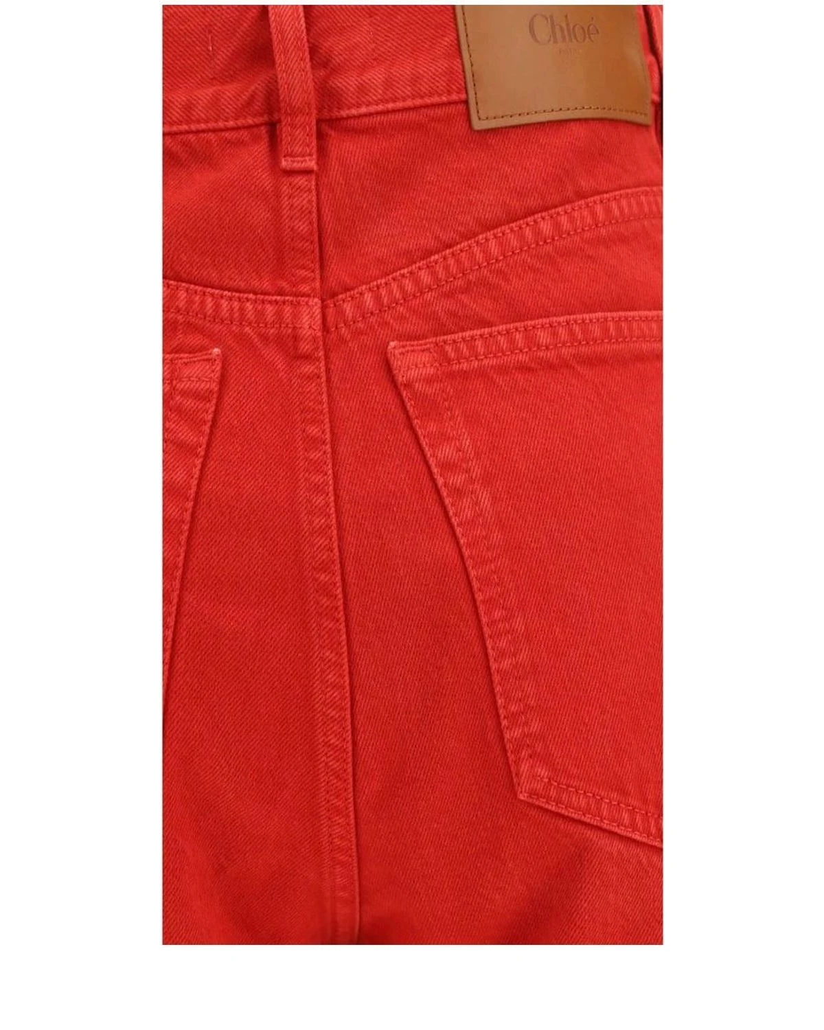 Chloé Trouser in red, Cotton — view 3