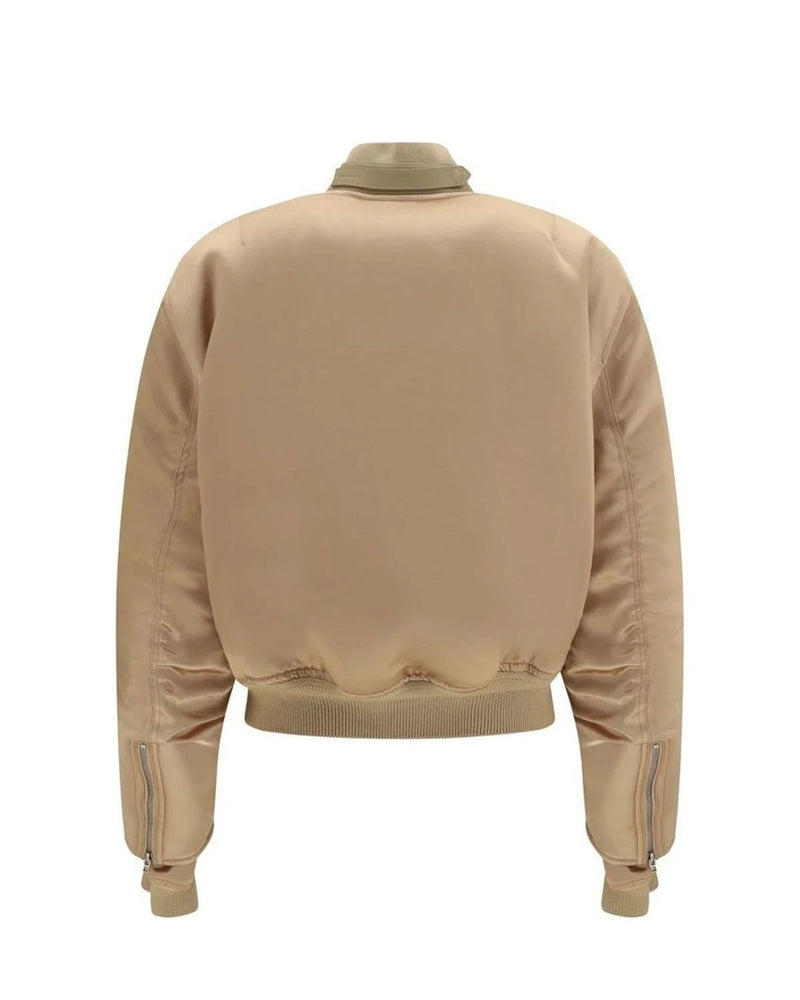 Tom Ford Bomber Jacket in gold, Silk Satin — view 2