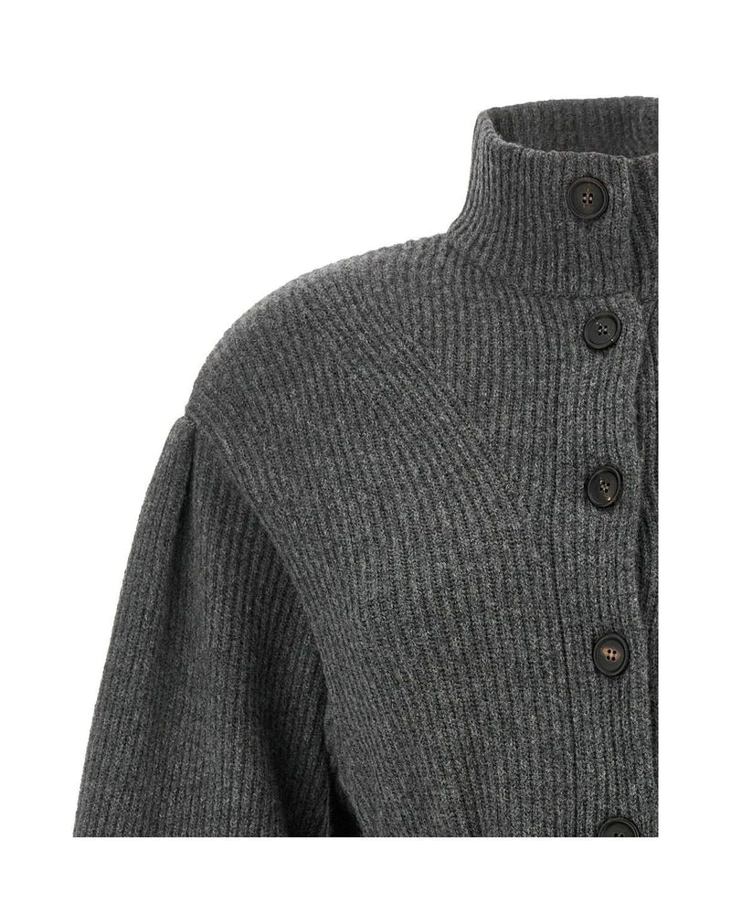 Brunello Cucinelli Cardigan in gray, Virgin Wool — view 3