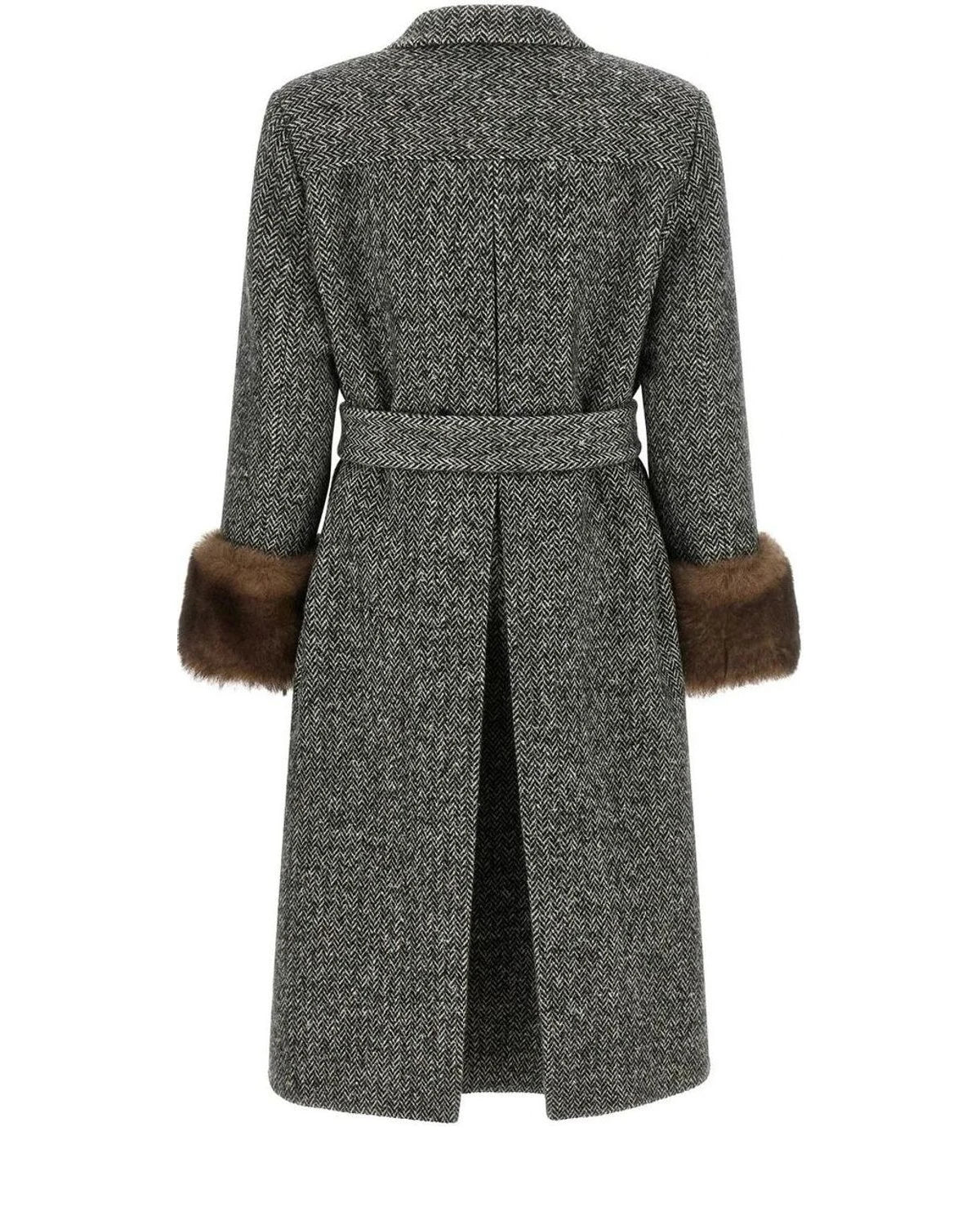Valentino Garavani Wrap Coat in gray, Virgin Wool — view 2