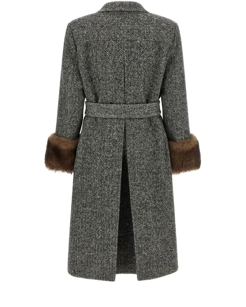 Valentino Garavani Wrap Coat in gray, Virgin Wool — view 2