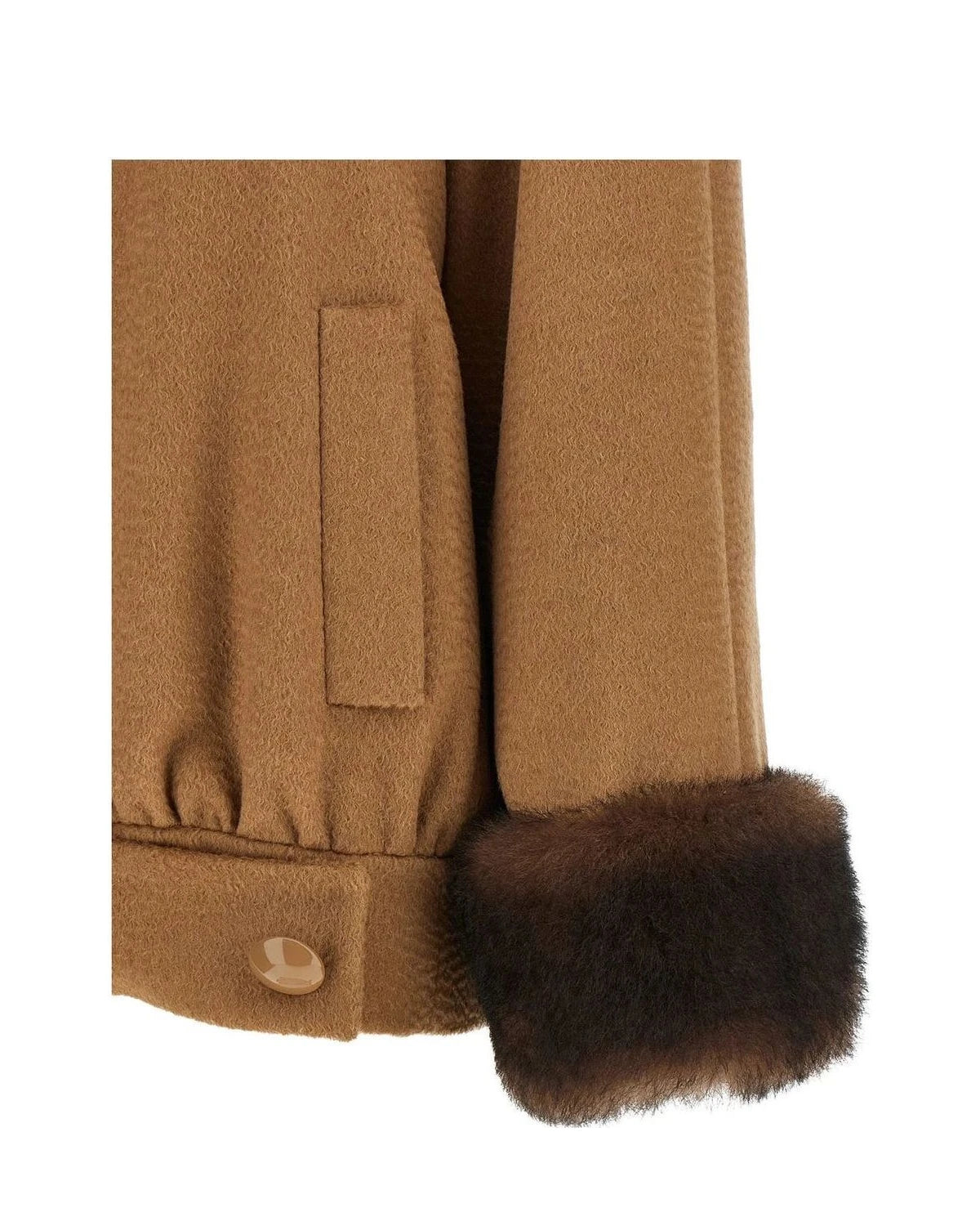 Valentino Garavani Bomber Jacket in brown, Lamb Fur — view 4
