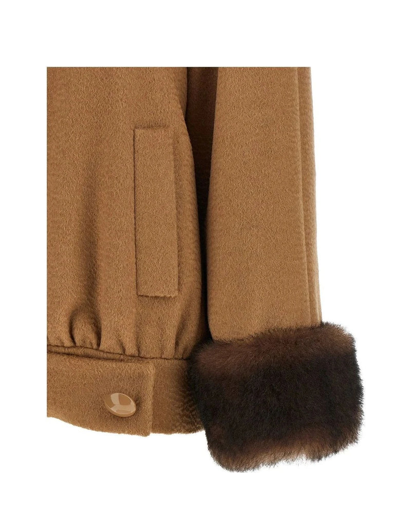 Valentino Garavani Bomber Jacket in brown, Lamb Fur — view 4