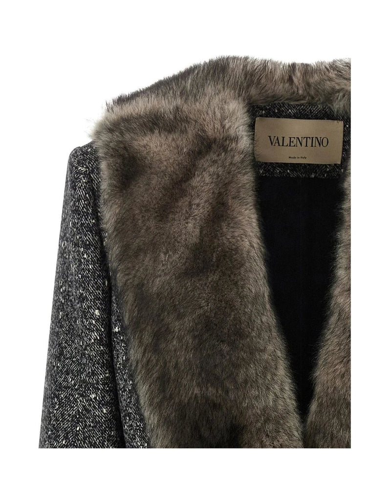 Valentino Garavani Wrap Coat in brown, Virgin Wool — view 3