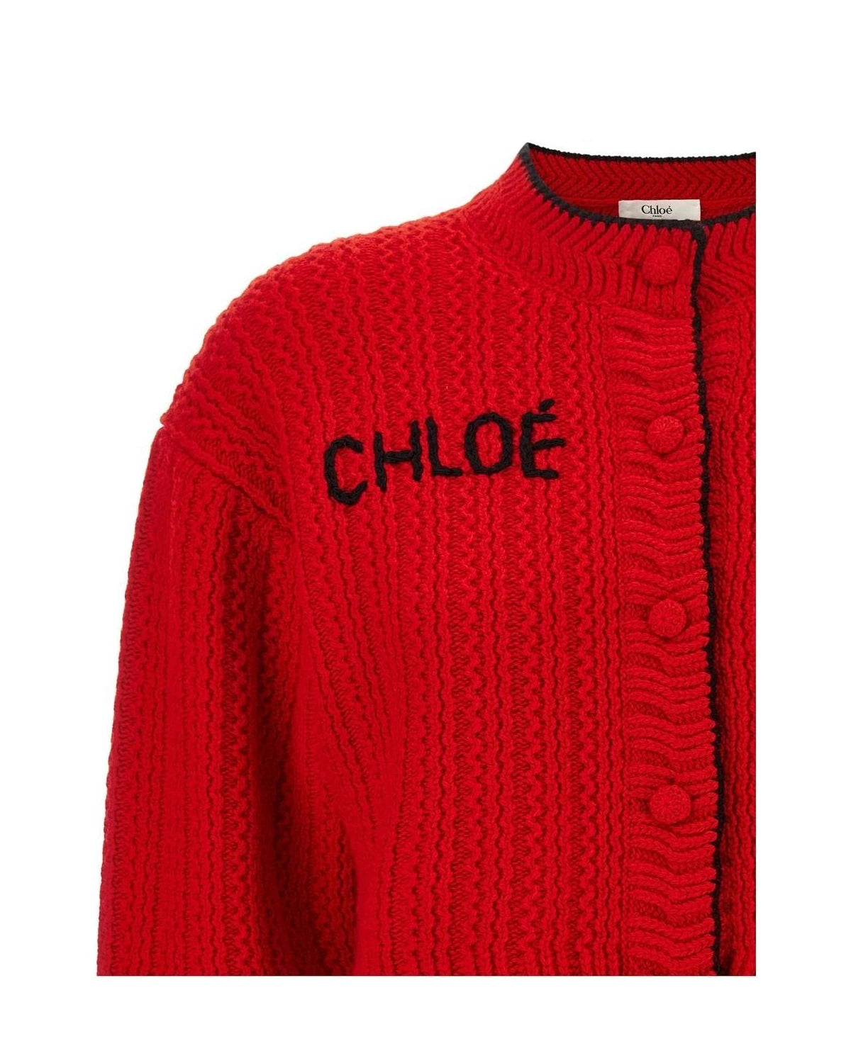 Chloé Sweater in red, Wool — view 3
