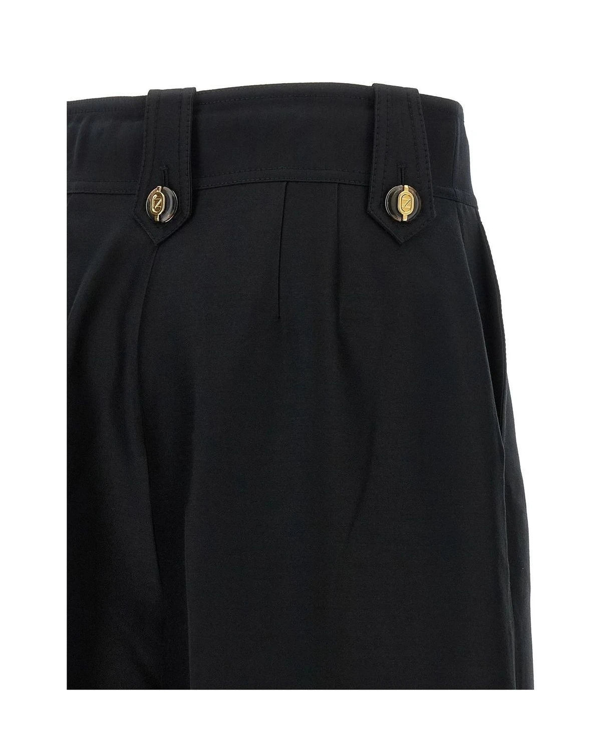 Zimmermann Short Trouser in black, Wool — view 4