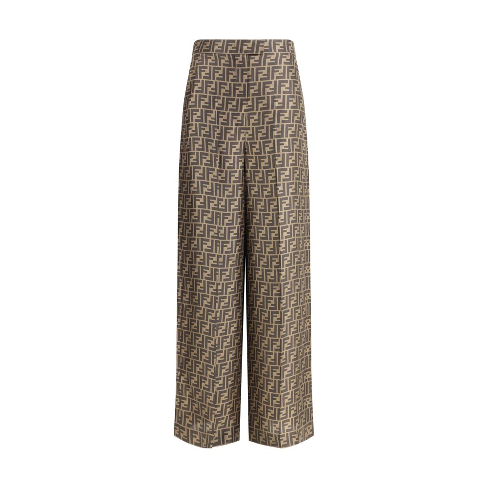 Fendi Silk Monogram Pattern Pant