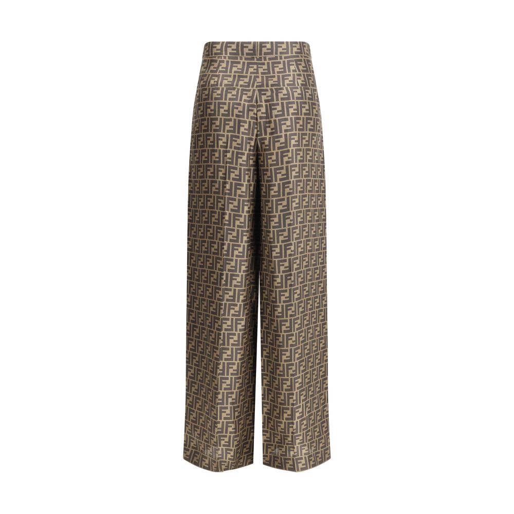 Fendi Silk Monogram Pattern Pant