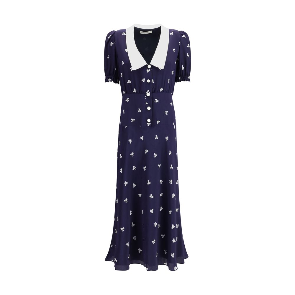 Alessandra Rich Bow Patterned Dress