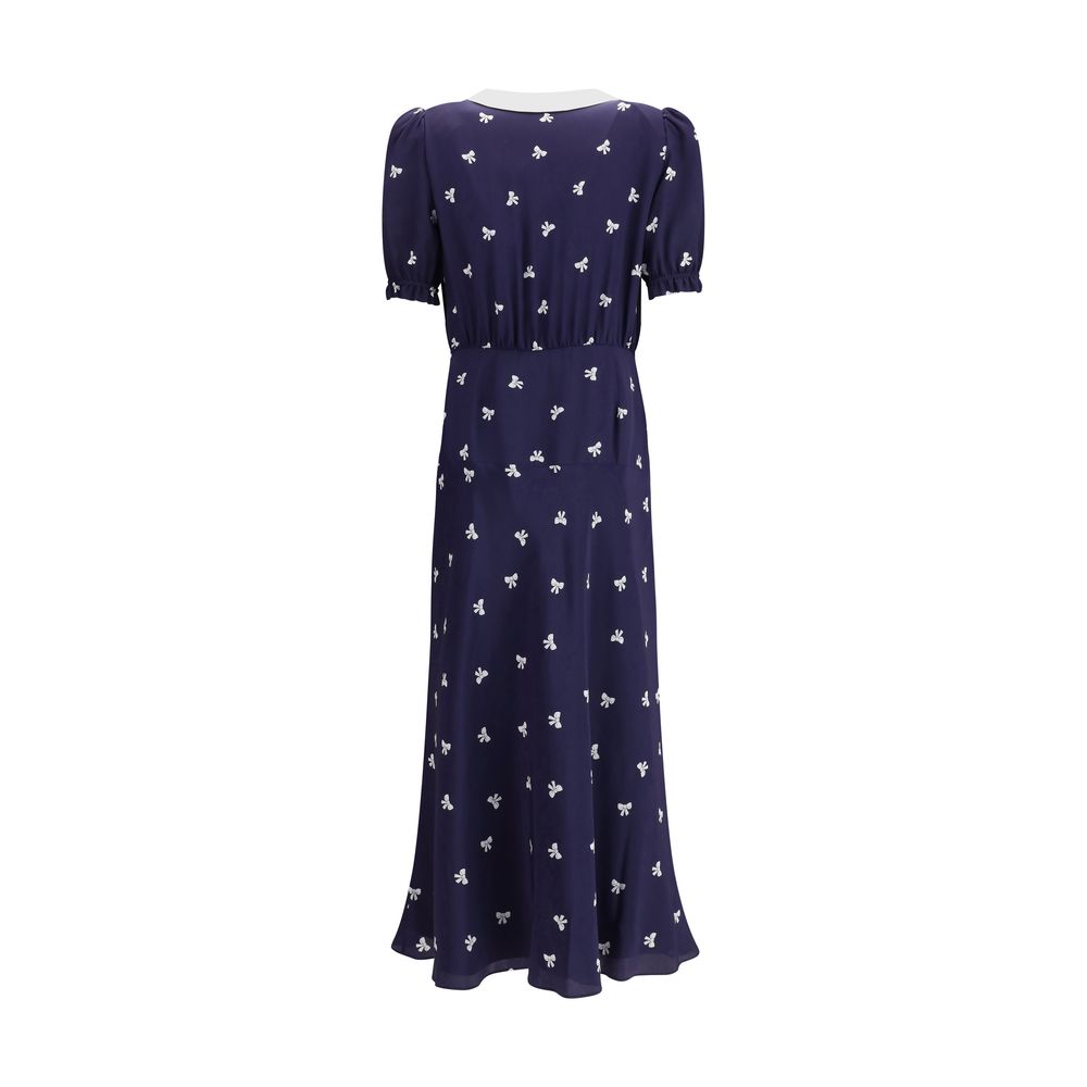 Alessandra Rich Bow Patterned Dress