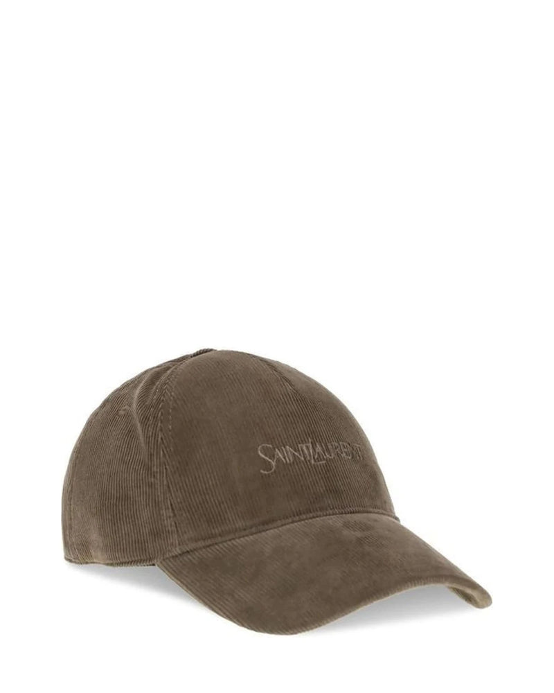 Saint Laurent Baseball Cap in brown, Cotton — view 2
