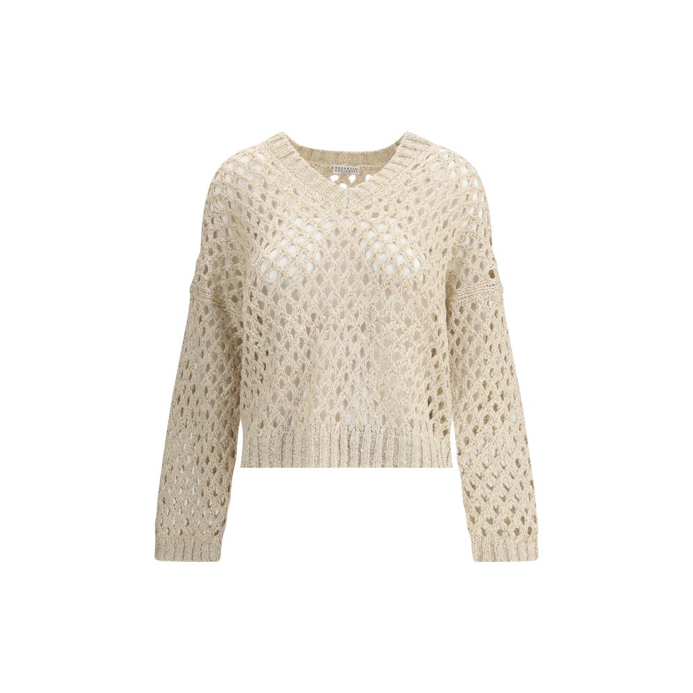 Brunello Cucinelli Mesh Sweater Glam Steals