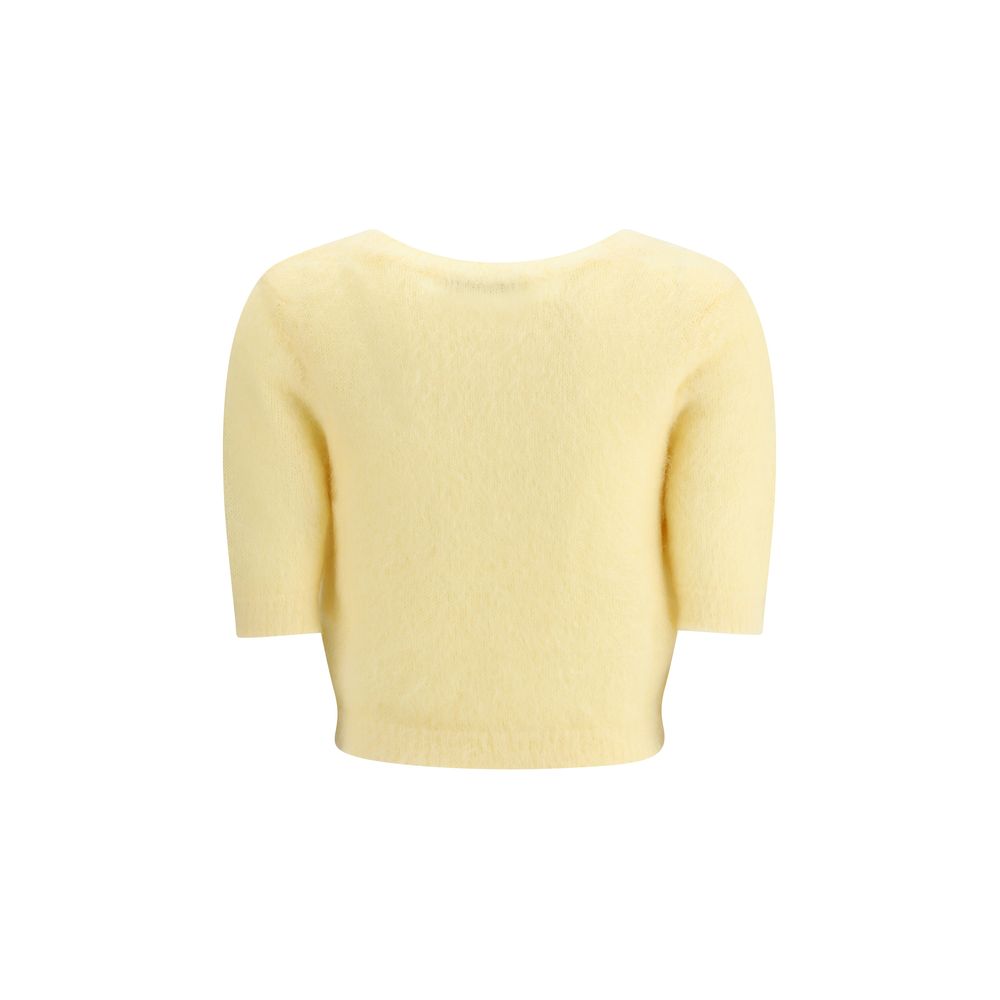 Alessandra Rich Short Sleeve Mohair Sweater