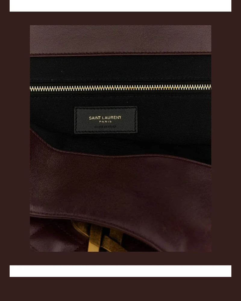 Saint Laurent Tote Bag in red, Lamb Leather — view 4