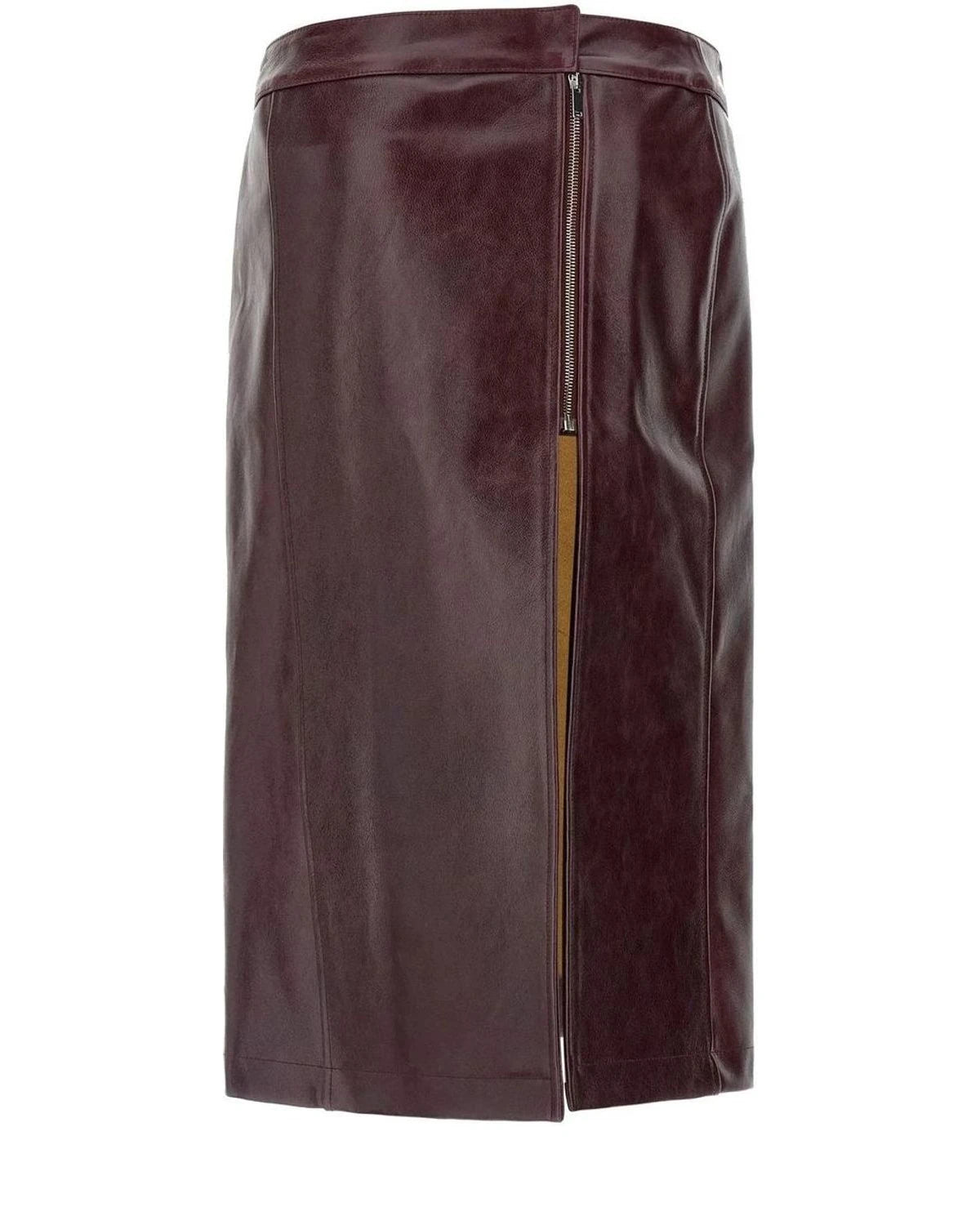 Armarium Skirt in red, Cow Leather — view 3