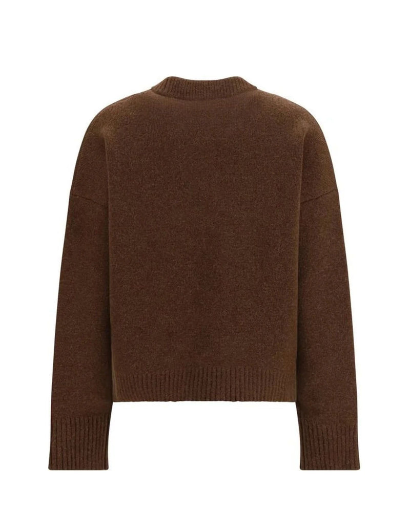 Ami Paris Sweater in brown, Alpaca Vicugna — view 2