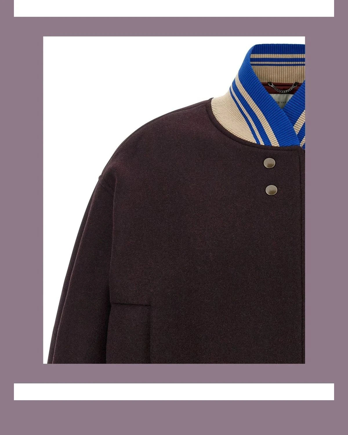 Dries Van Noten Varsity Jacket in purple — view 3