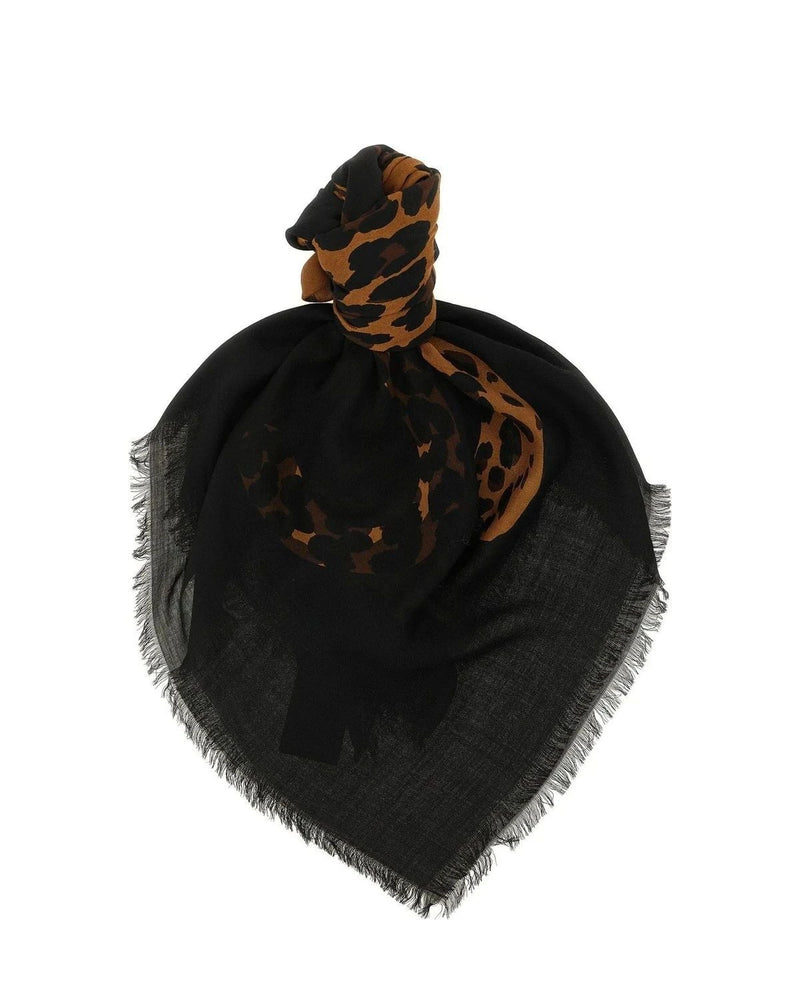Saint Laurent Scarves & Shawl in black, Wool