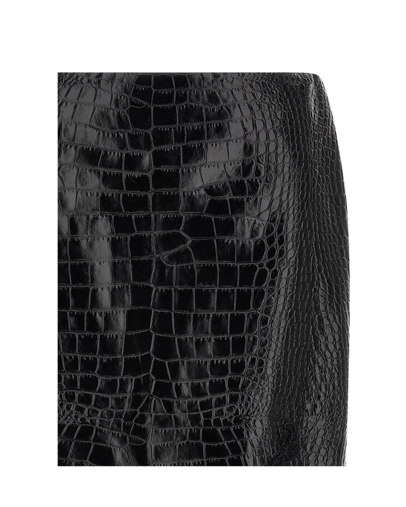 Ermanno Scervino Skirt in black, Calfskin Leather — view 3