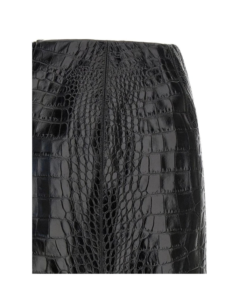 Ermanno Scervino Skirt in black, Calfskin Leather — view 4
