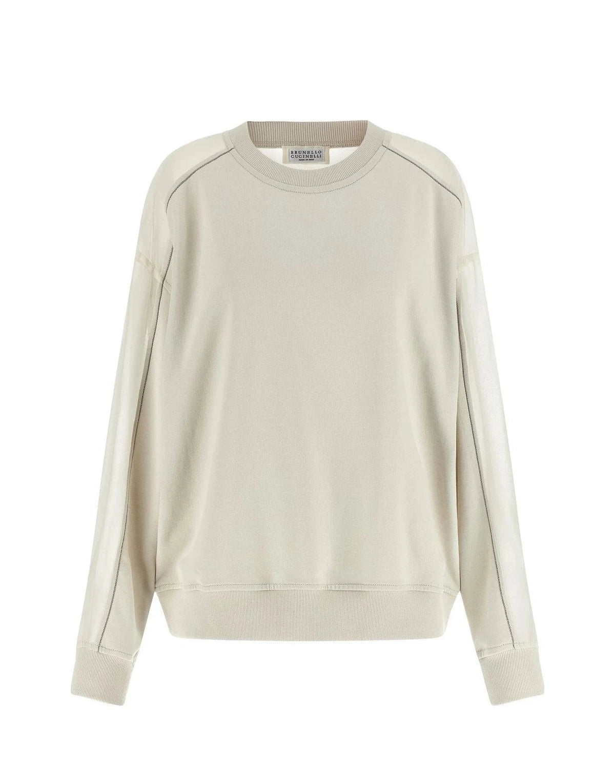 Brunello Cucinelli Sweatshirt in white, Cotton
