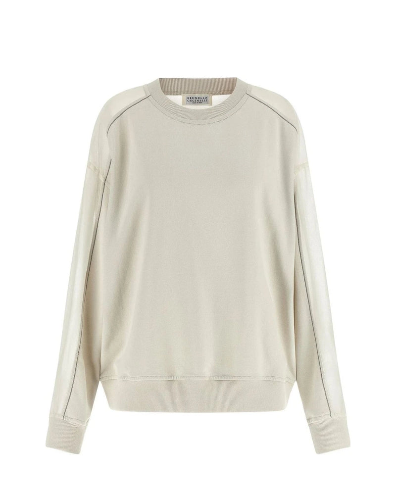 Brunello Cucinelli Sweatshirt in white, Cotton
