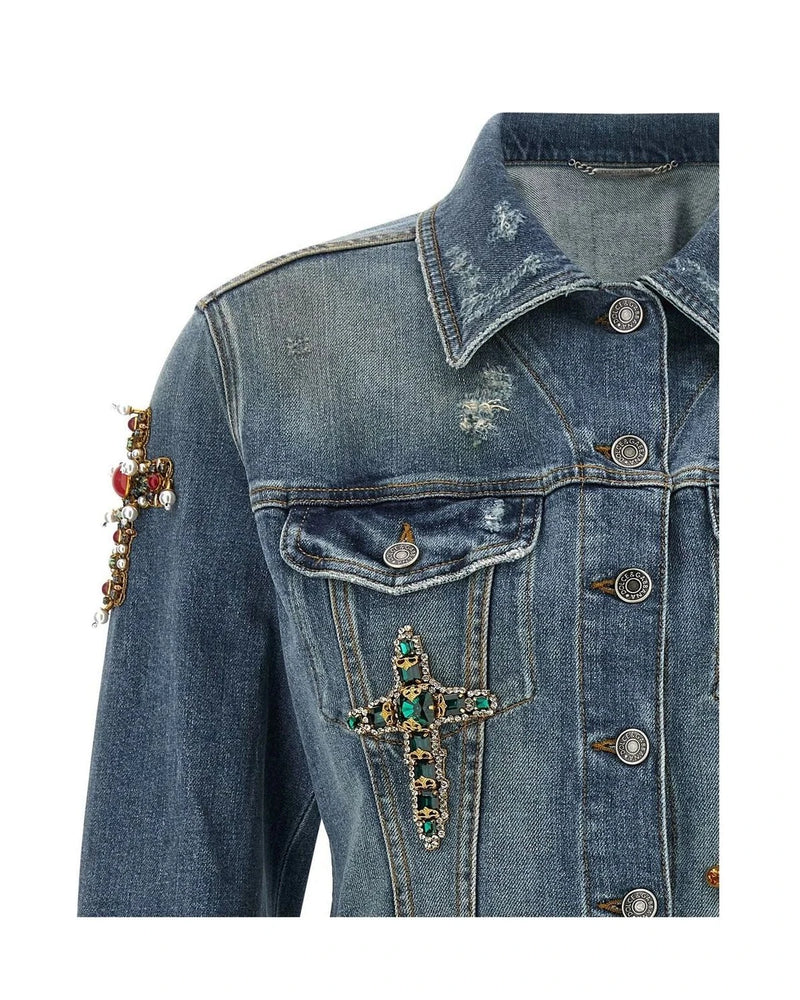 Dolce & Gabbana Trucker Jacket in blue — view 3