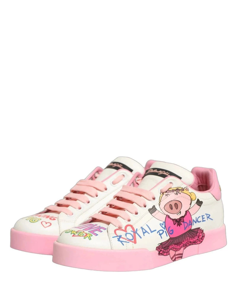 Dolce & Gabbana Sneakers in white, Calf Leather — view 4