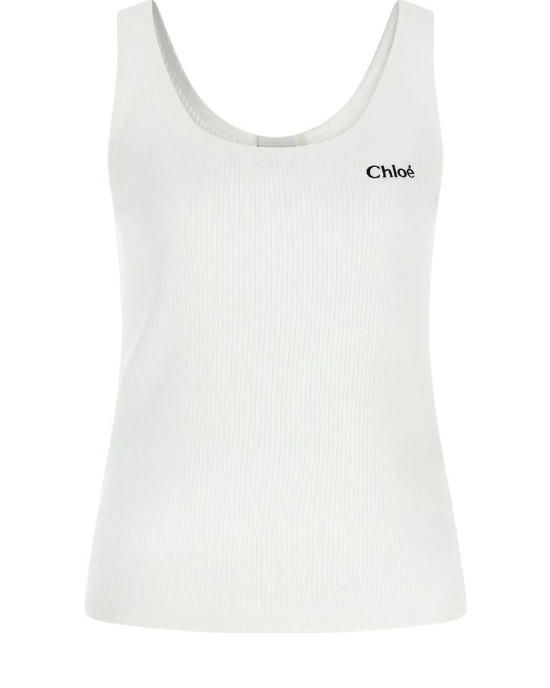 Chloé Tank Top in white, Cotton