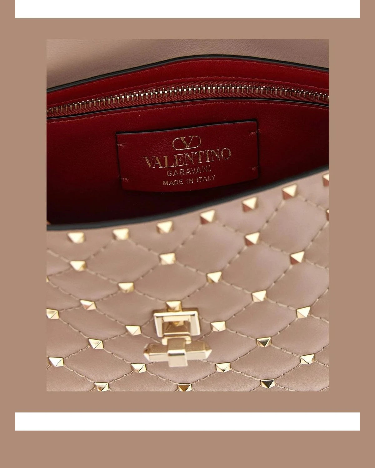 Valentino Garavani Shoulder Bag in pink, Lamb Leather — view 4