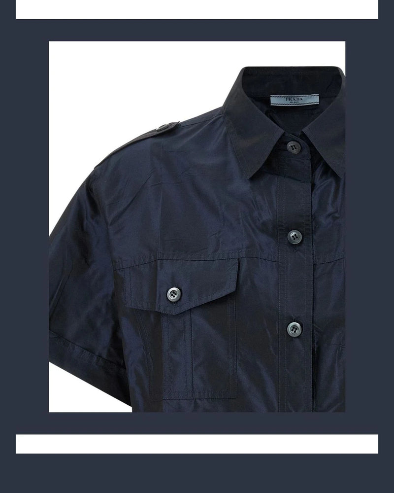 Prada Blouse in navy — view 3