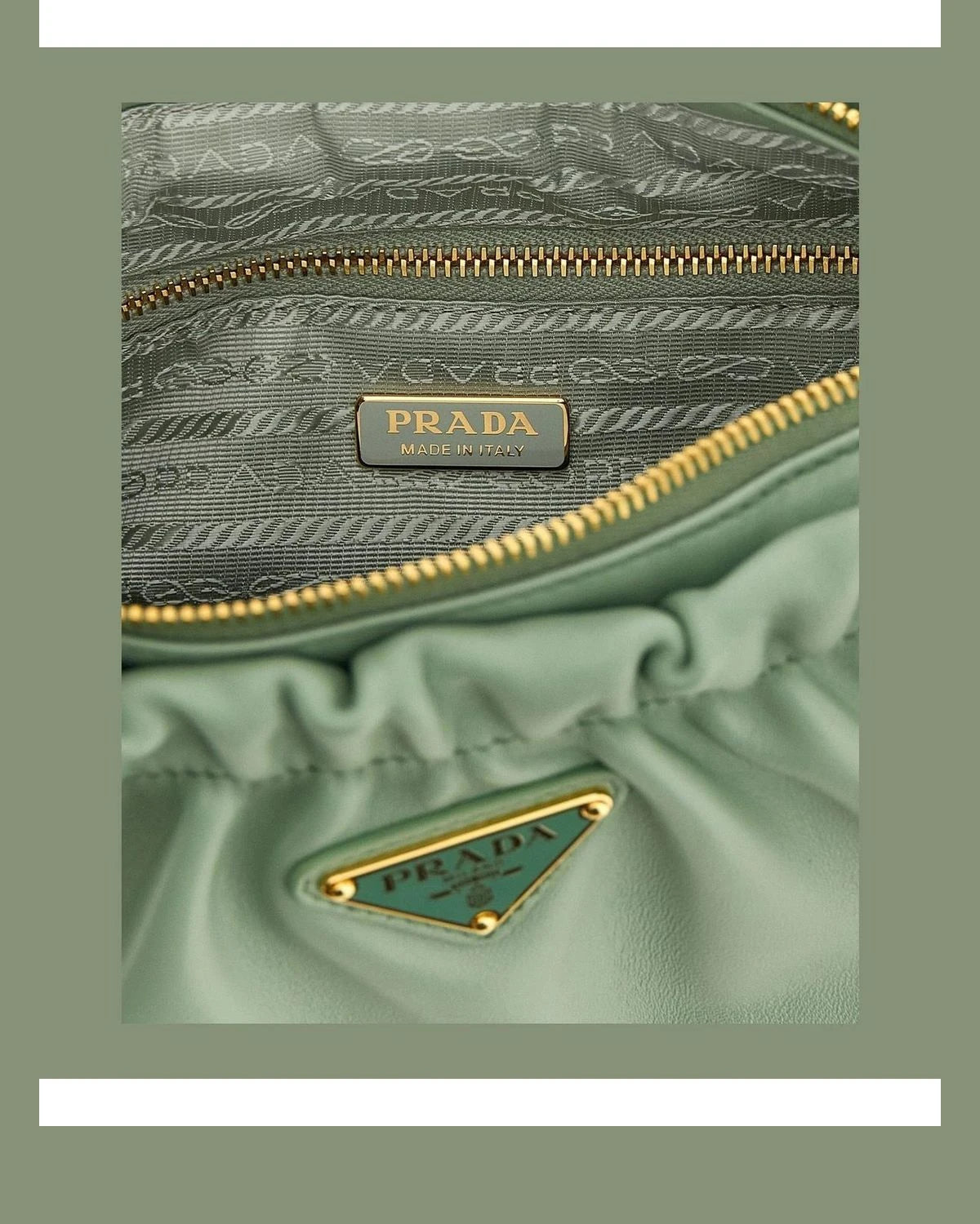 Prada Shoulder Bag in green — view 4